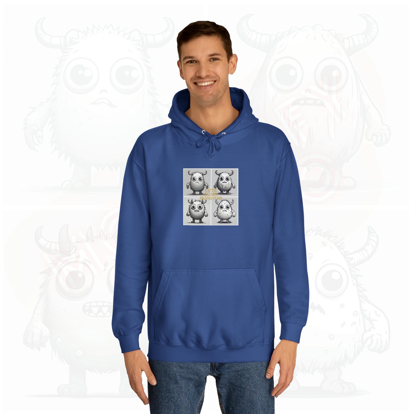 Iconic Cutie scary monster - Unisex College Hoodie