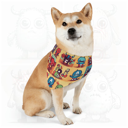 Monster universe (type E) Pet Bandana Collar