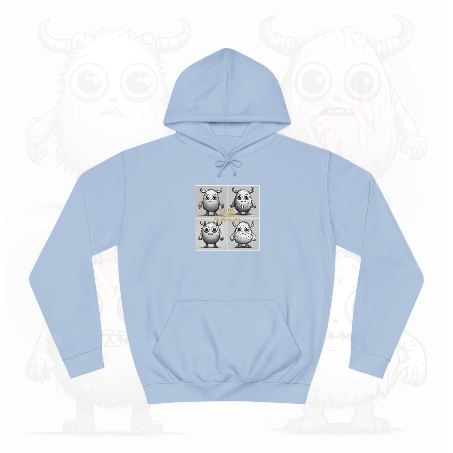 Iconic Cutie scary monster - Unisex College Hoodie