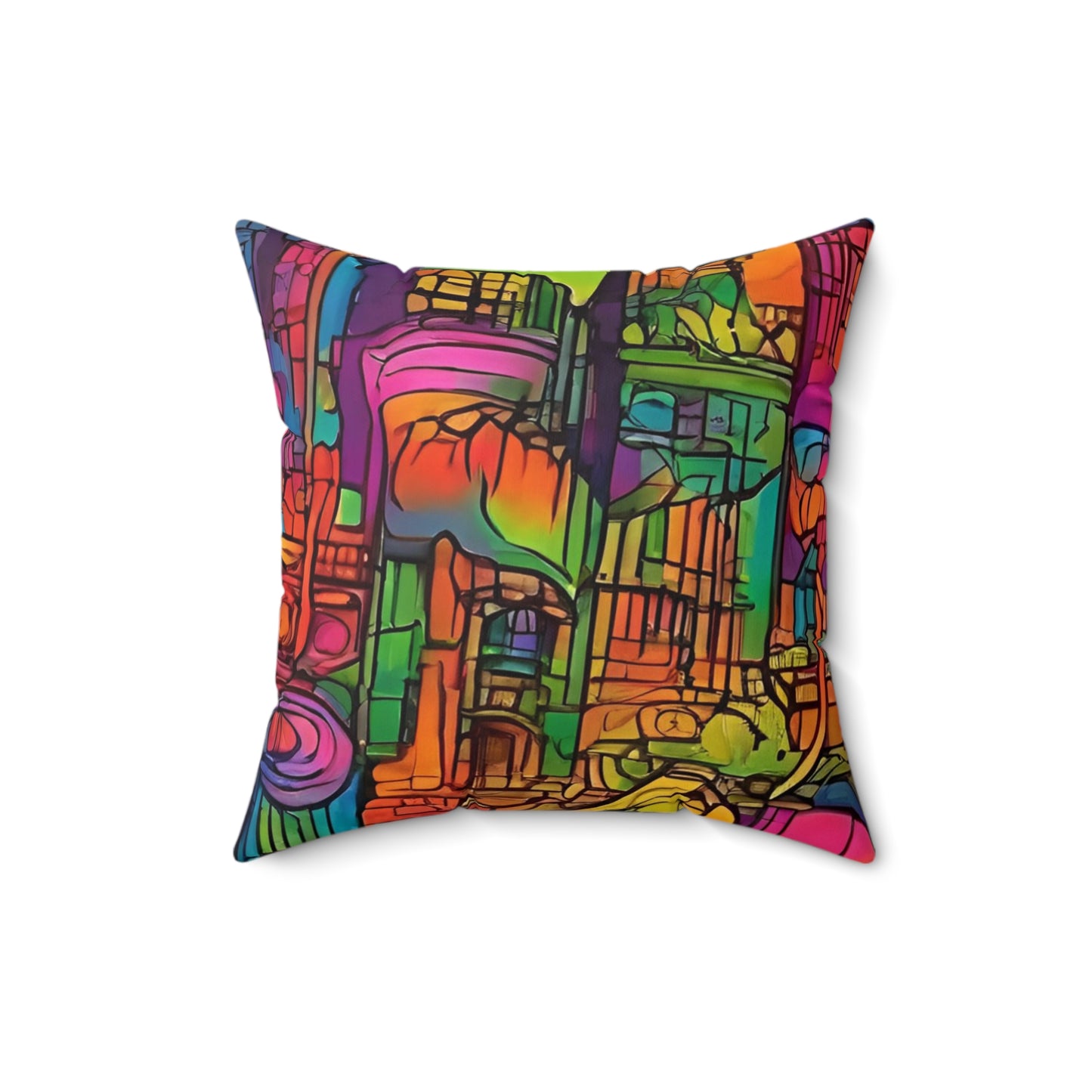 Artistic (type B) - Spun Polyester Square Pillow