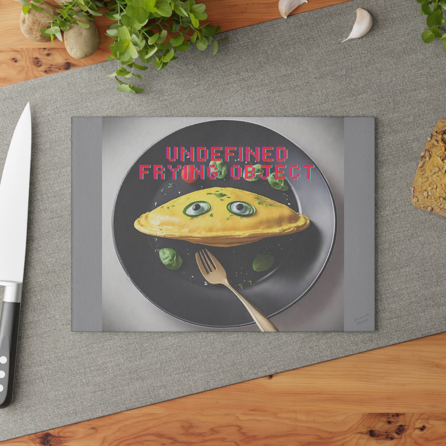 Undefined Frying Object (Type E) - Glass Cutting Board