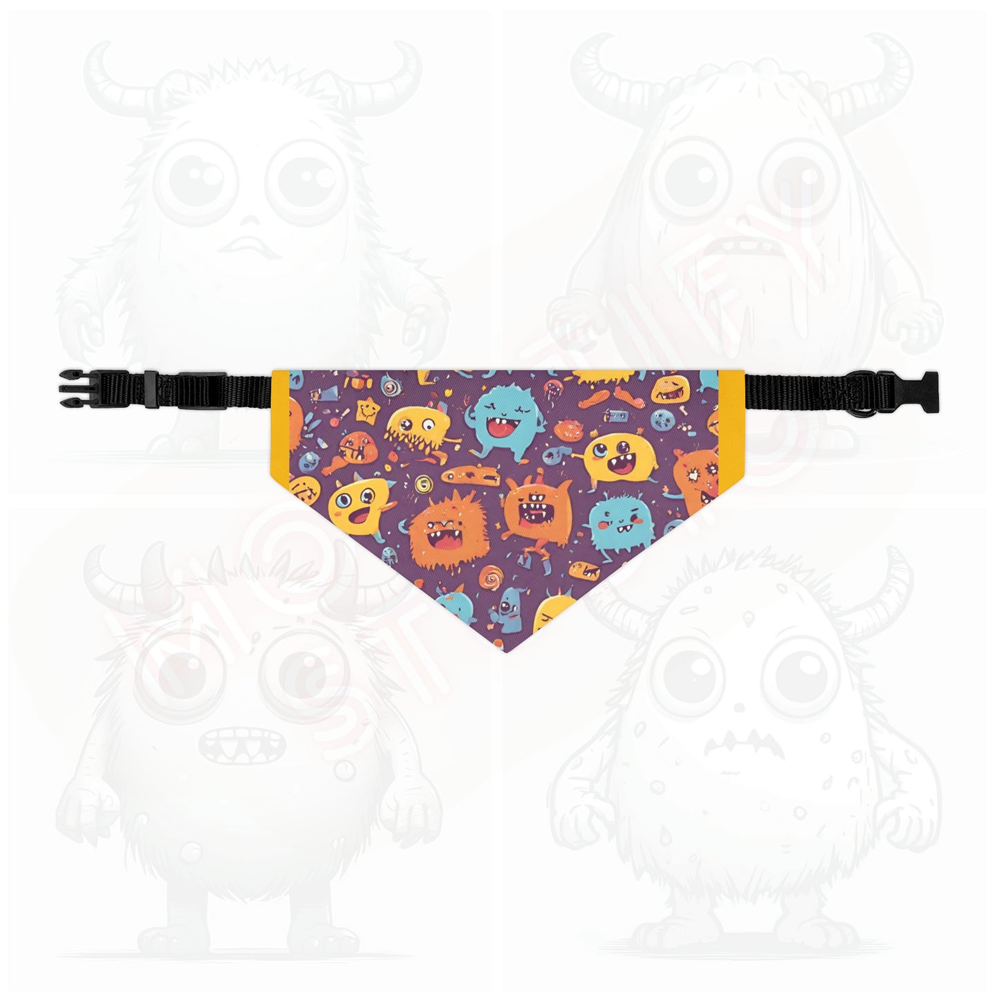 Monster universe (type B) Pet Bandana Collar