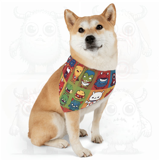 Monster universe (type A) Pet Bandana Collar