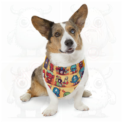 Monster universe (type E) Pet Bandana Collar