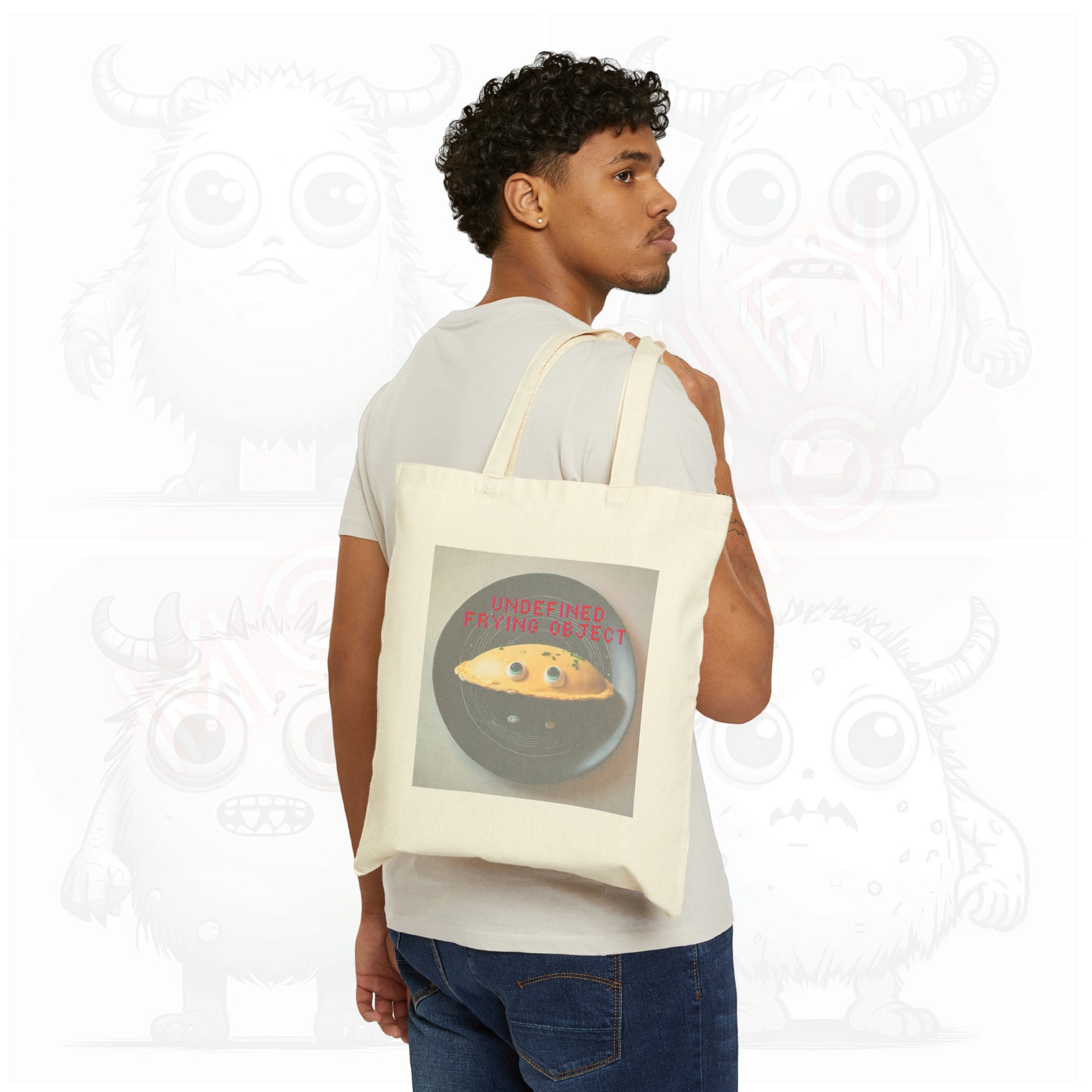 Undefined frying object (type D) - Cotton Canvas Tote Bag