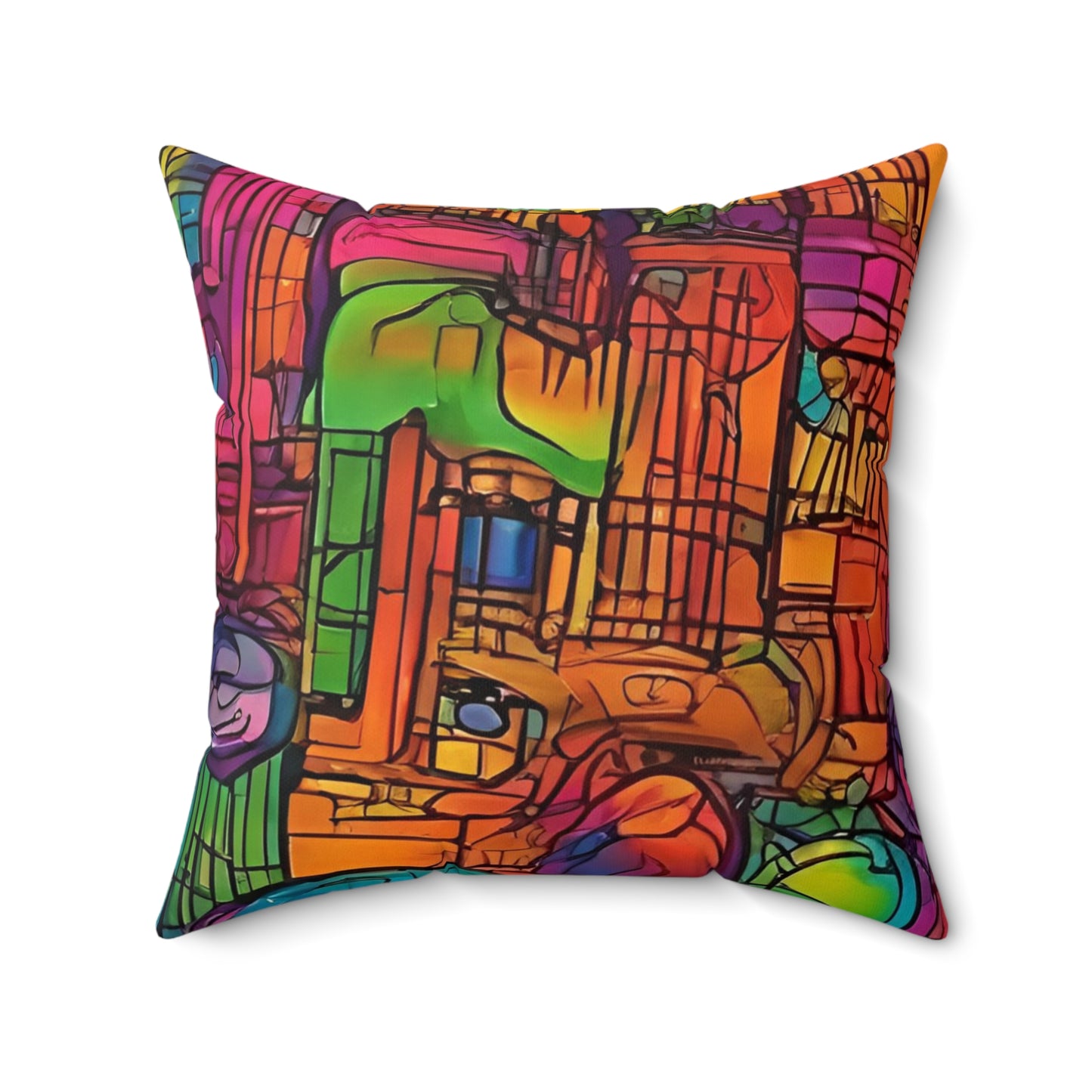 Artistic (type B) - Spun Polyester Square Pillow