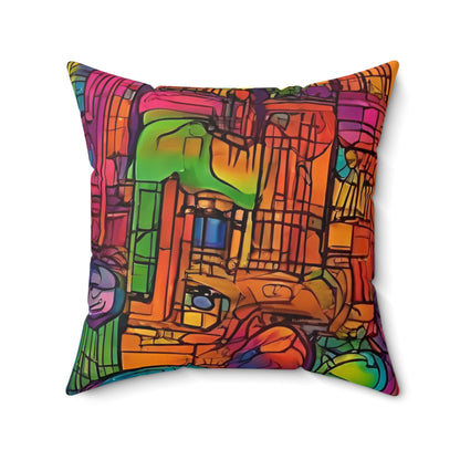 Artistic (type B) - Spun Polyester Square Pillow