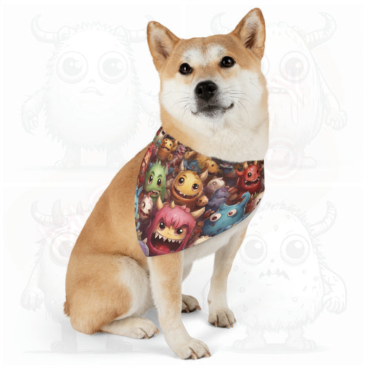 Monster universe (type C) Pet Bandana Collar