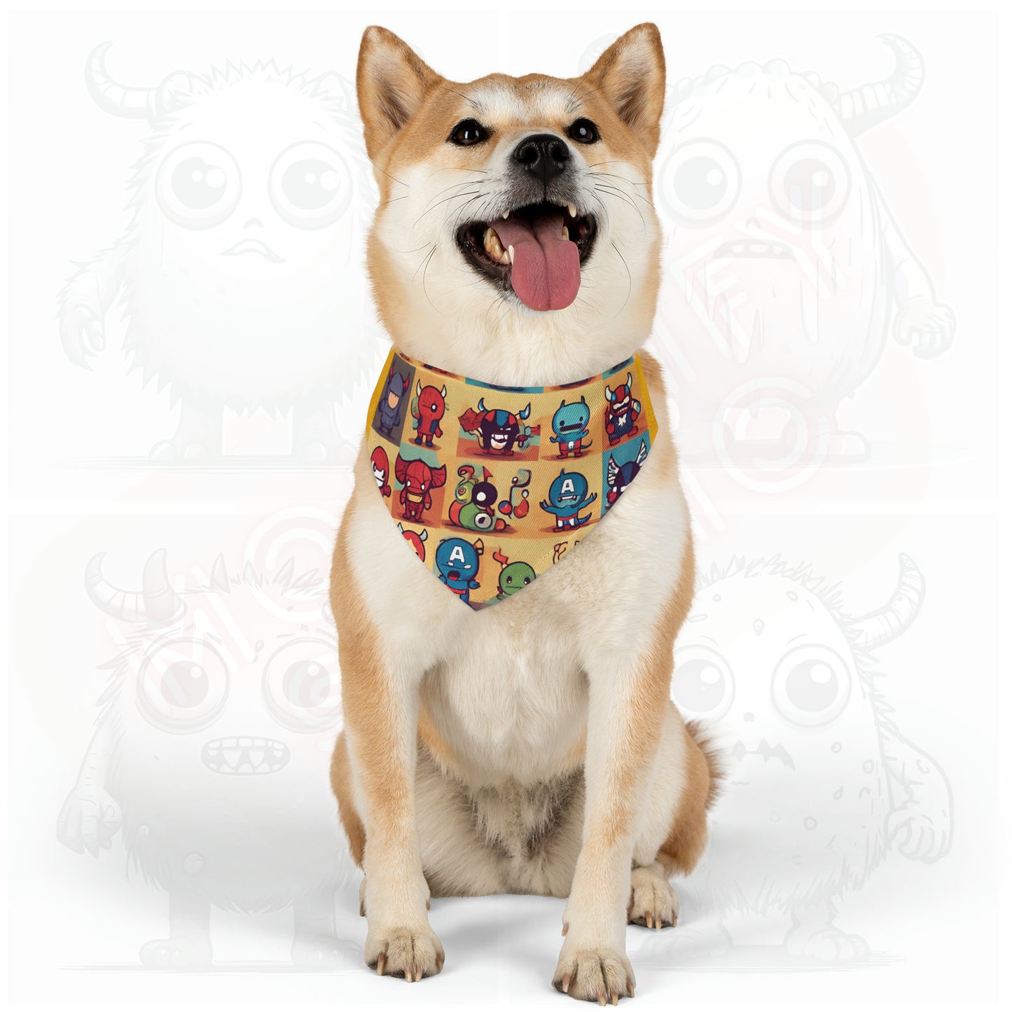 Monster universe (type E) Pet Bandana Collar