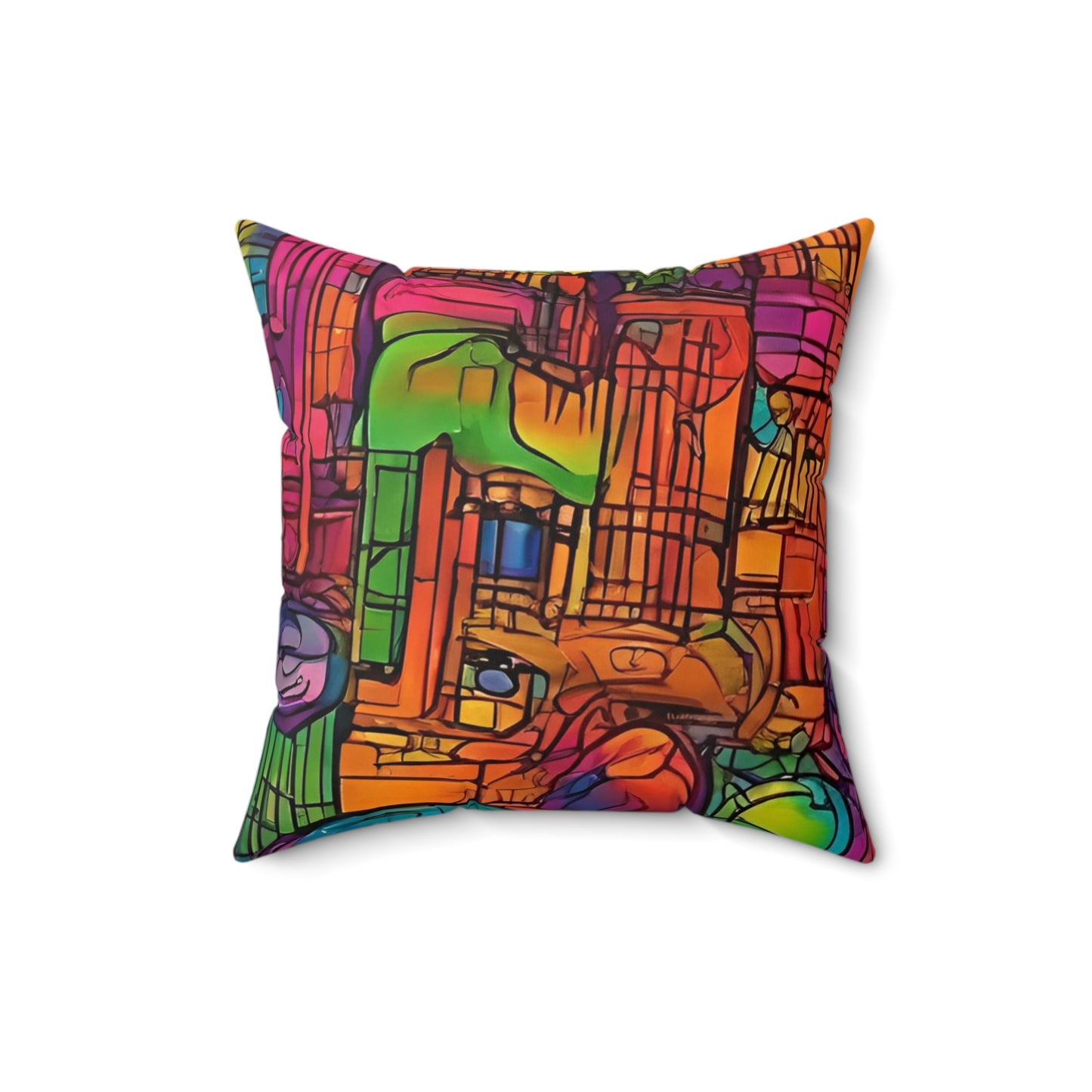 Artistic (type B) - Spun Polyester Square Pillow