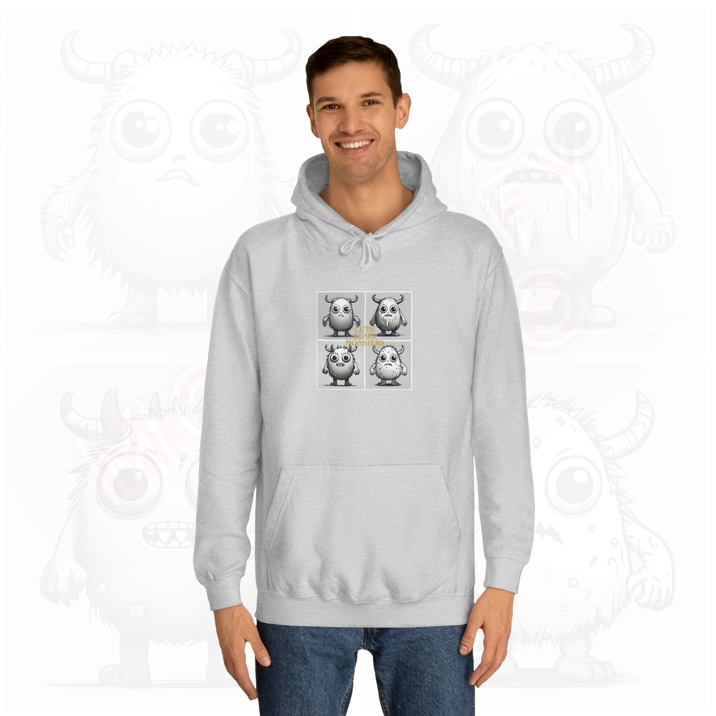 Iconic Cutie scary monster - Unisex College Hoodie