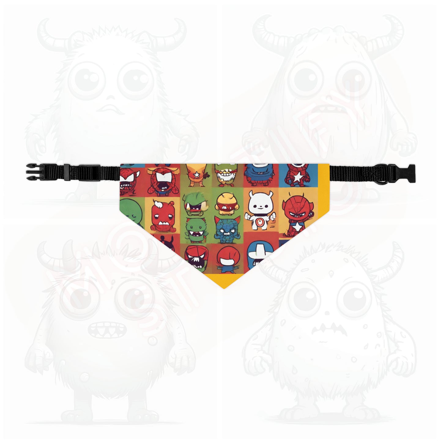 Monster universe (type F) Pet Bandana Collar