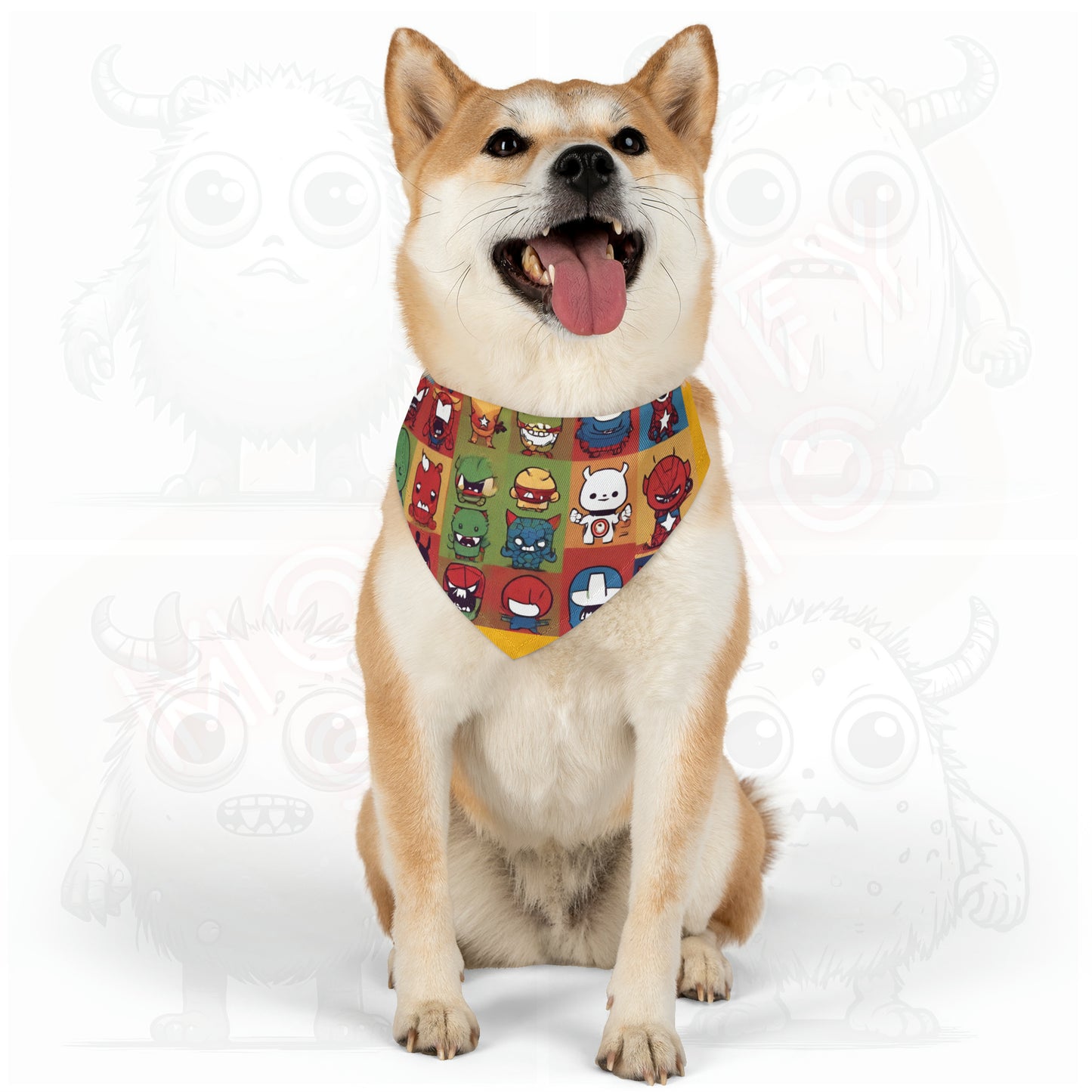 Monster universe (type F) Pet Bandana Collar