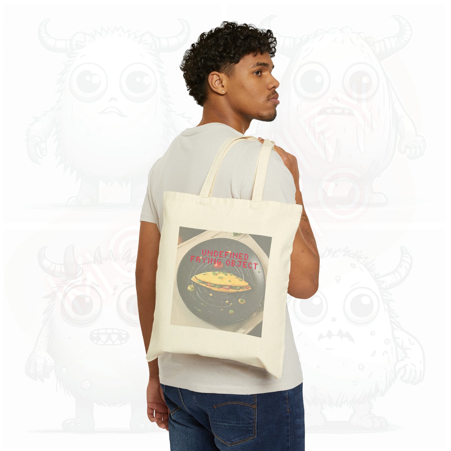 Undefined frying object (type B) - Cotton Canvas Tote Bag