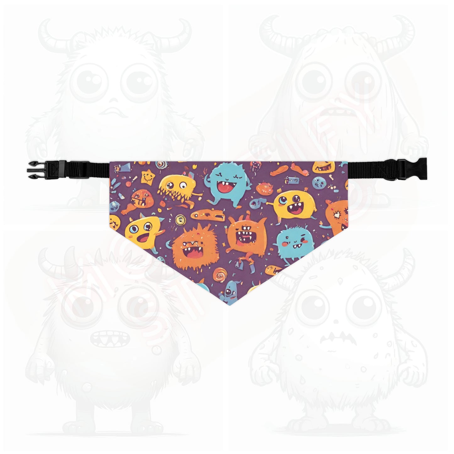 Monster universe (type B) Pet Bandana Collar