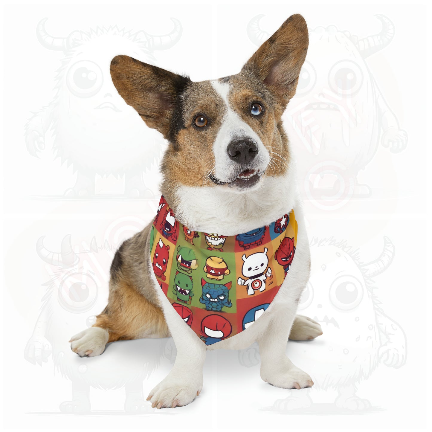 Monster universe (type F) Pet Bandana Collar