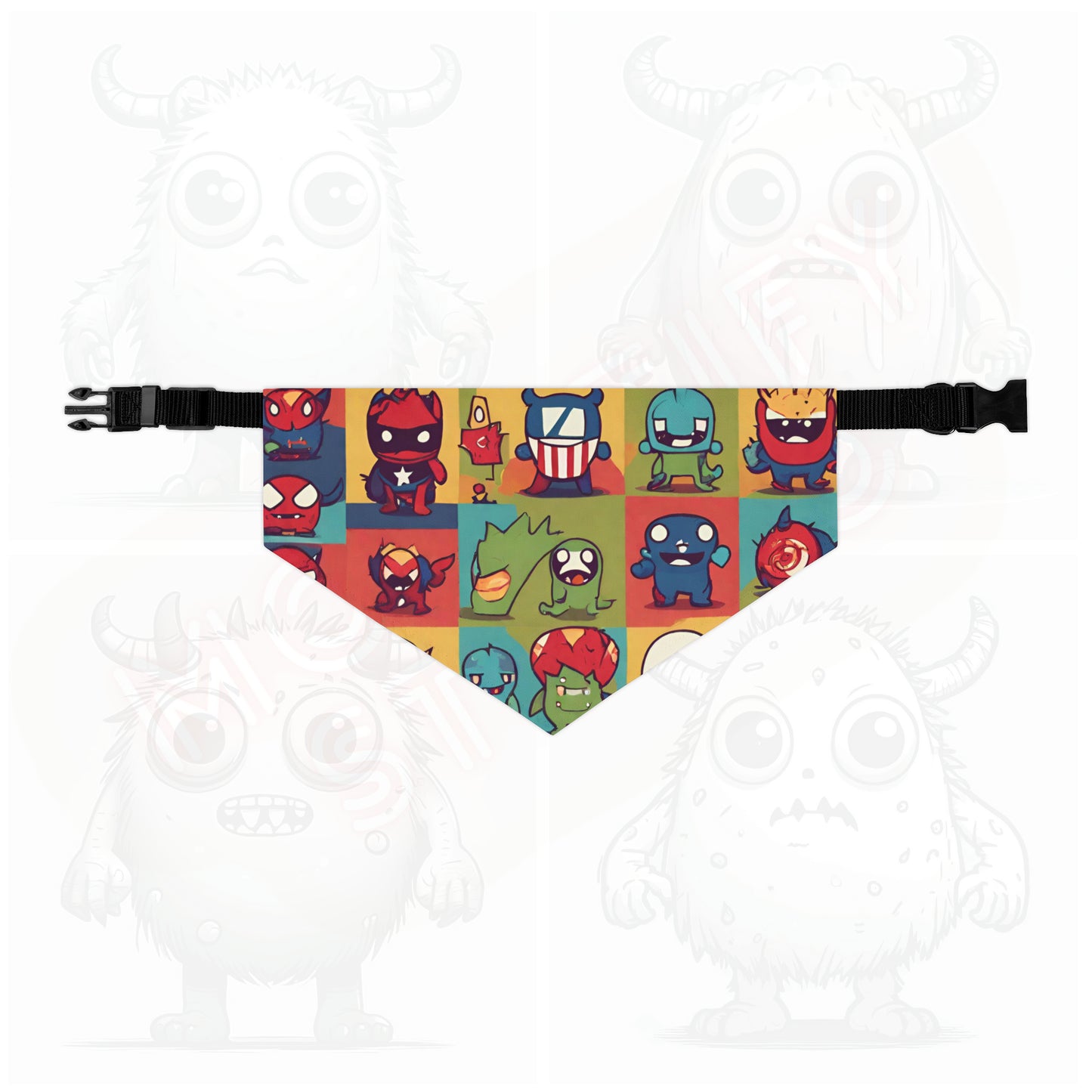 Monster universe (type D) Pet Bandana Collar