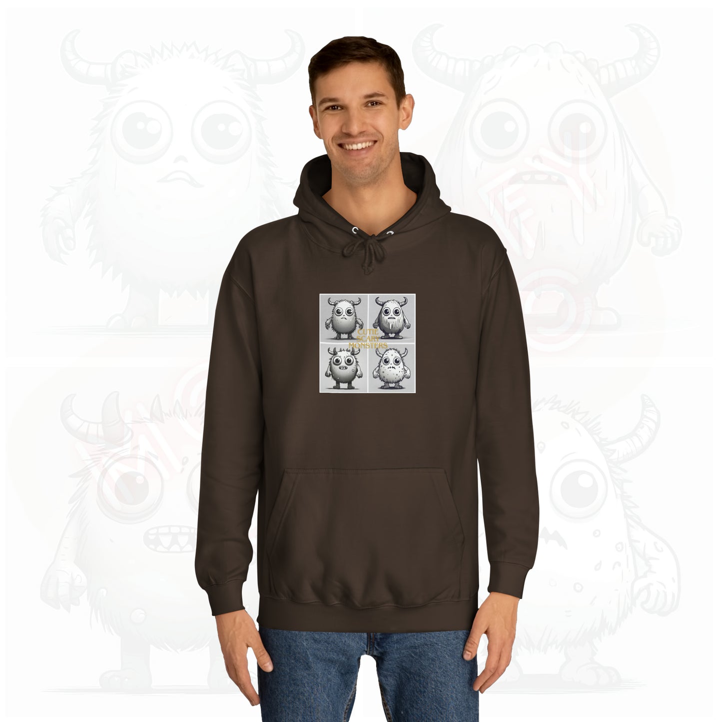 Iconic Cutie scary monster - Unisex College Hoodie