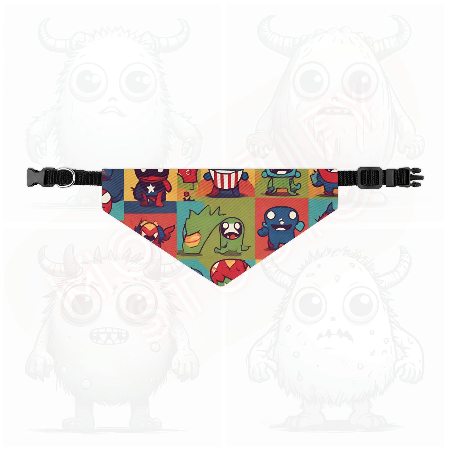 Monster universe (type D) Pet Bandana Collar