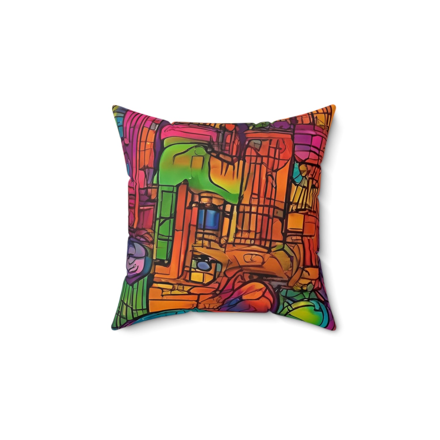 Artistic (type B) - Spun Polyester Square Pillow