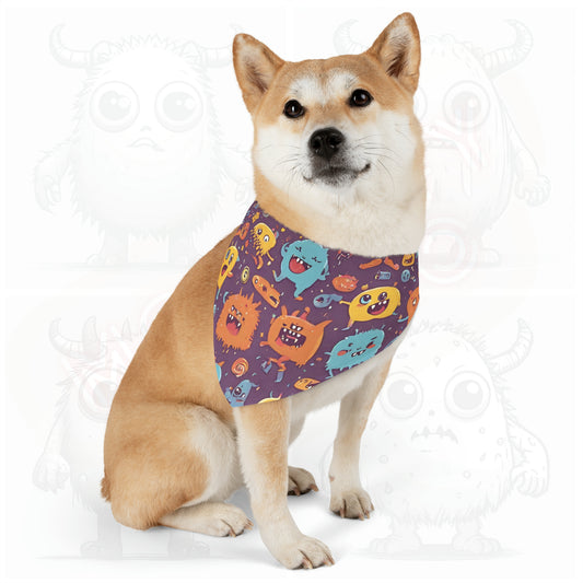 Monster universe (type B) Pet Bandana Collar