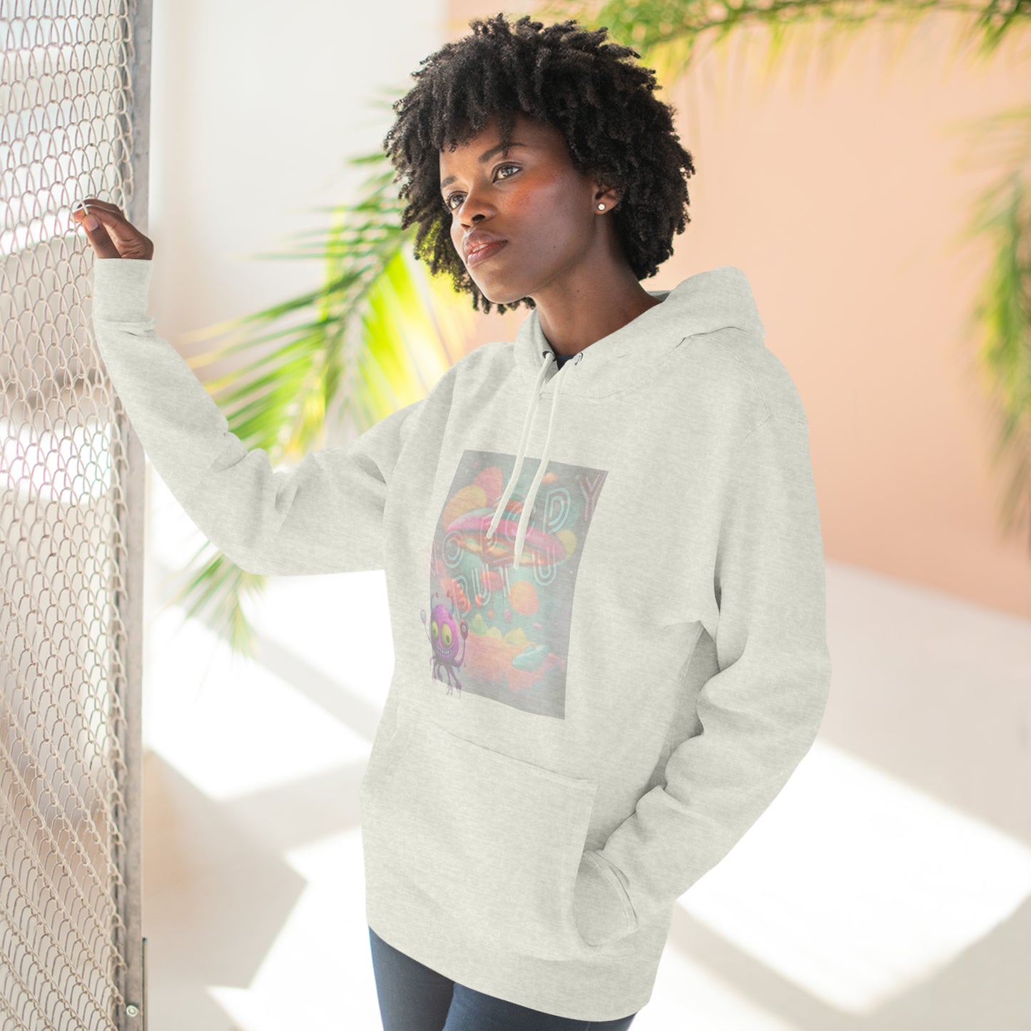 No body but U - unisex Three-Panel Fleece Hoodie