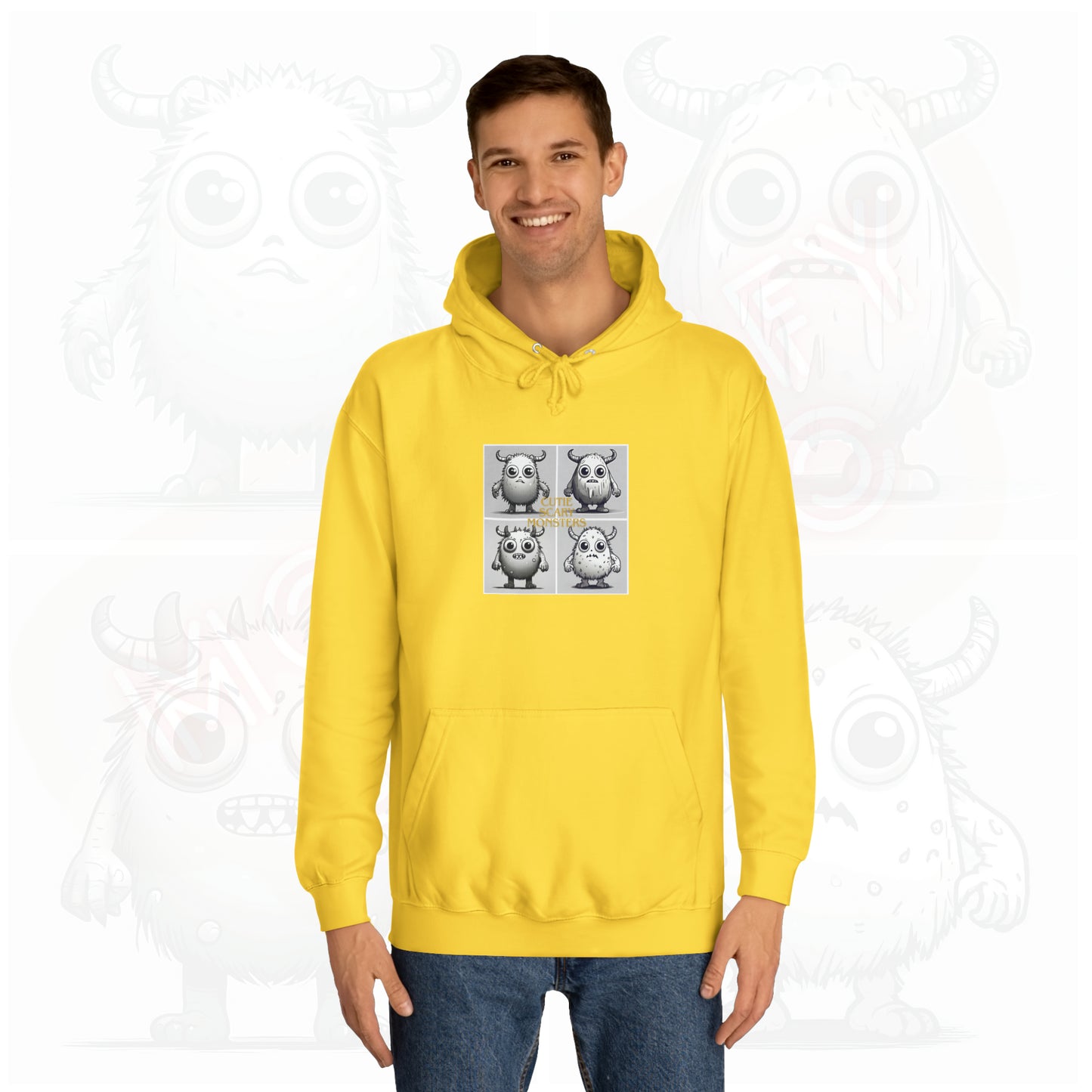 Iconic Cutie scary monster - Unisex College Hoodie