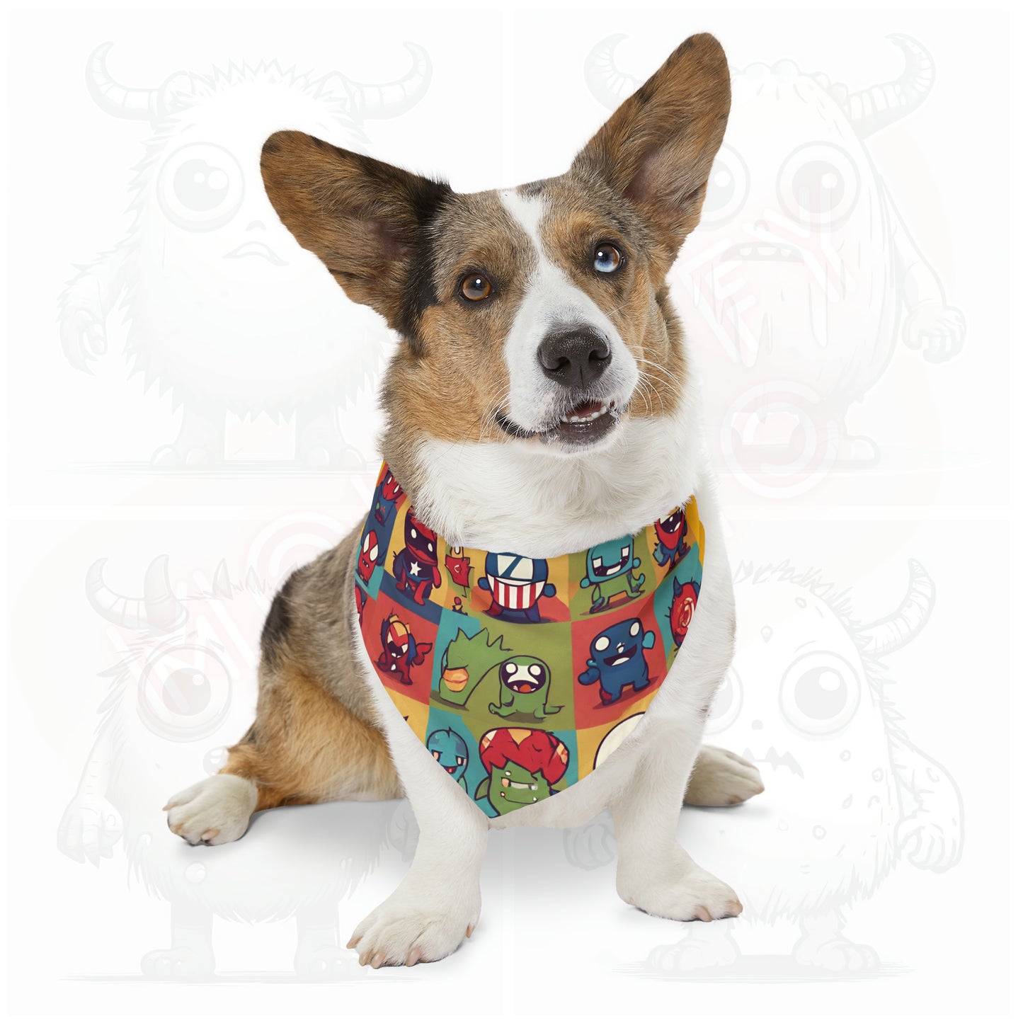 Monster universe (type D) Pet Bandana Collar