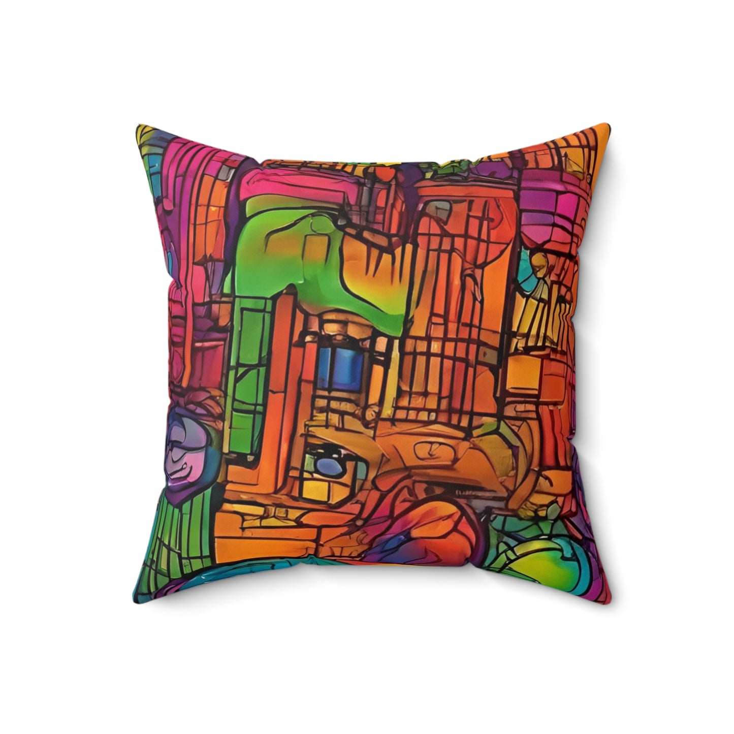 Artistic (type B) - Spun Polyester Square Pillow