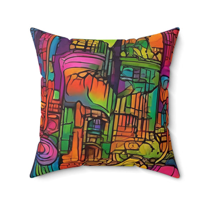 Artistic (type B) - Spun Polyester Square Pillow