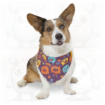 Monster universe (type B) Pet Bandana Collar