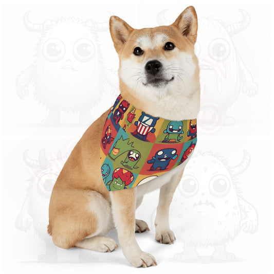 Monster universe (type D) Pet Bandana Collar