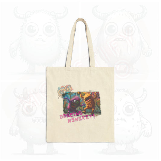 Dancing Monskey - Cotton Canvas Tote Bag