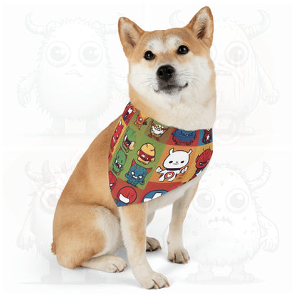 Monster universe (type F) Pet Bandana Collar