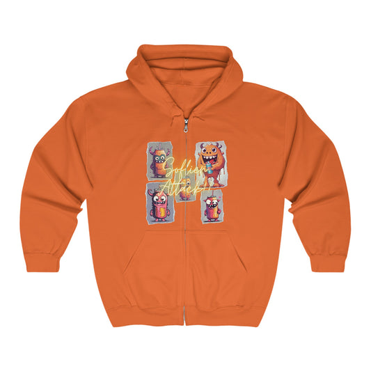 Soflien Attack! - Unisex Heavy Blend™ Full Zip Hooded Sweatshirt