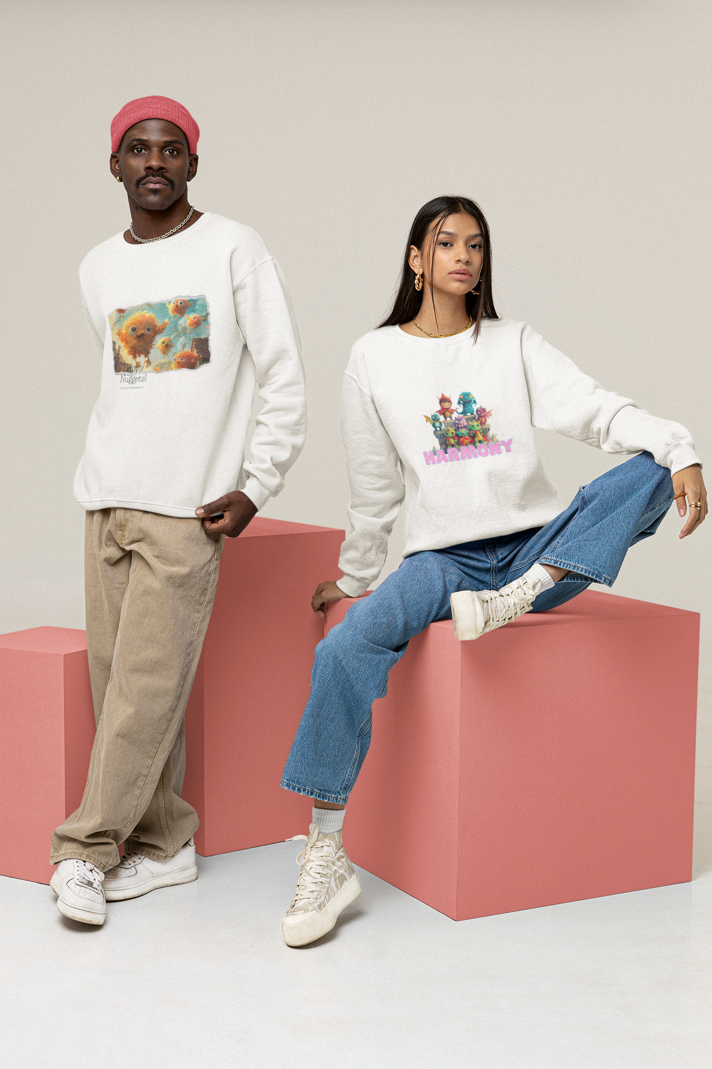 Happy Nuggets - Unisex Heavy Blend™ Crewneck Sweatshirt